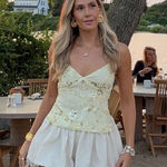 Peppermayo  Butter Yellow Sequin Top Photo 0