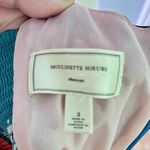 Moulinette Soeurs Anthropologie  Dress Silk Mini Sleeveless Blue Floral size 2 Photo 2
