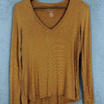 American Eagle top womens XS burnt orange striped soft & sexy slub oversized Photo 0