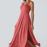 Halara  U Neck Backless Split Flowy Maxi Casual Tank Dress Photo 0