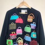 Vintage Michael Simon Lite Cardigan Size M‎ Black Embroidered Purses Size M Photo 1