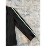 Vintage Blue Ice Black Faux Micro Suede Embroidered Open Front Blazer Size 8 Black Photo 10