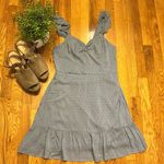 Live to be Spoiled Powder Blue Ruffle Smocked Textured Mini Dress Womens Large Photo 0