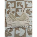 Windsor Cream Corset-Inspired Pleated Bust Crop Top Small Photo 4