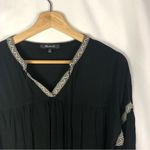 Madewell  Black Blouson Sleeve Boho Long Sleeve Top M Photo 5