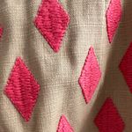 Stunning BODEN British Embroidered Pink Diamonds Tan Skirt w Pockets Skirt 8R Size 10 Photo 4