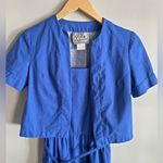 Vintage Malia Strawberry Dress & Bolero Set Blue Cottagecore Retro Pinup Photo 4