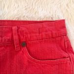 Madewell Red Denim Jean Cutoff Low Rise Shorts Distressed Daisy Dukes Size 29 Photo 6