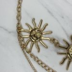 Womens Draped Sun Face Concho Chain Link Belt Gold Tone One Size (OS) ✨ Photo 6