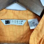 Carole Little Linen Blouse‎ L Orange Button Cottage Coastal Boho Quiet Luxury Size L Photo 2
