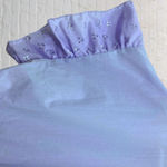 Boohoo  Lilac Embroidered Ruffle Tiered Babydoll Mini Dress Sz 12 Photo 6