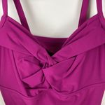 Athleta Twist Up Tankini Swim Top Women’s Size 34B/C Fuchsia Pink Underwire Photo 3