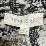 Hippie Rose New  Snake Print Top Black White Size L Large Front Twist Photo 4