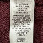 Treasure & Bond Sweater Turtleneck Long Sleeve Cotton Blend Burgundy W Small NWT Photo 9