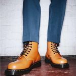 Dr. Martens NEW 1460 Smooth-Lace Up Boots in Pumpkin Orange Photo 2