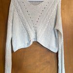 RD Style  Cropped Knit Sweater White Cream L Photo 0