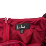 Lulus Red Mini Dress Ruffle Shoulder Detail Sz XS Photo 1