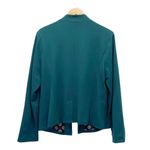 Chico's NWT Chico’s Long Sleeve Ponte Zip Pocket Jacket Goddess Green Size 2 | Large NEW Photo 1