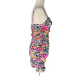 Akira  flowered bodycon side ruching mini dress Photo 5
