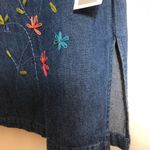 ALLYSON WHITMORE Womens Denim Short Sleeved Shirt Size Small 100% Cotton New Photo 3