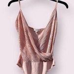 January 7  Medium light pink ruffle V body suit Photo 0
