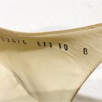 Salvatore Ferragamo  CARISA CREAM LEATHER CAP TOE SLINGBACK PUMPS Size 10 Photo 4