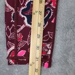 Athleta  Maroon & Batik Print Floral Leggings Size Small‎ Photo 4