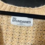 No Boundaries  Tan‎ Crop Button Front Cardigan Size Large Photo 4