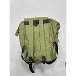 Living Traveling Share Green Canvas Backpack Bag Fold Over Top Zip Pockets Photo 1