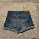 American Eagle  Outfitters Hi Rise Shortie Blue Jean Shorts with Cuffed Hem Photo 1