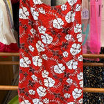 Y2K Blue Sky Red and White Floral Dress Size XL Photo 0