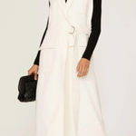 RTR Marina Moscone Collective Cream Long Wrap Vest Coat Sz M Size M Photo 0