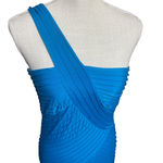 Bebe  Turquoise Blue dress sz M One shoulder Cocktail Club Wedding HOCO party Photo 1