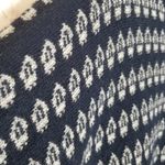 Umgee  NAVY PRINT HOODED FRINGE KNIT PONCHO M/L Photo 3