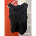 Norma Kamali Black Sleeveless Zip Hoodie Photo 10