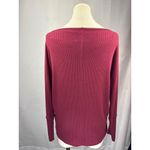 Velvet Tees Velvet By Graham & Spencer Burgundy Ribbed Knit Top Size S Made In USA Photo 2