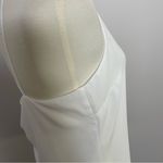 Rose + Olive  Top Cami Strappy Sleeveless Layered Criss Cross Back V Neck White Photo 2