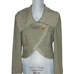 Hinge  Women's Asymmetrical Cardigan in Olive and Cream Photo 0
