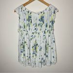 Free People We‎ the  Sam Off The Shoulder White Tea Combo Floral Top Sz Medium Photo 1