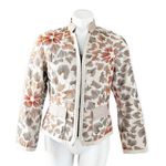 Coldwater Creek  Linen Blazer Oatmeal Beige Orange Brown Jacket Petite Size 10 Photo 15