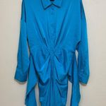 Elegant Blue Midi Dress Size M Photo 0