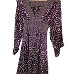 Anthropologie Corey Lynn Calter Purple Floral Silk Bohemian Dress Womens Size 6 Photo 0