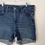 Old Navy [] High Rise The O.G. Denim Shorts Cuffed Medium Wash Smooth Pockets 14 Photo 5