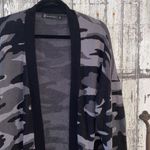 NY & Co black gray camo cocoon oversized cardigan Photo 2