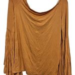 Urban Outfitters  yellow orange long bell sleeve blouse size large Photo 0