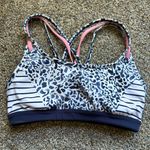 Athleta  Fully Focused Strappy Crossback Wirefree Sports Bra Lined Padded Blue Photo 0