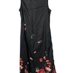 Misslook Black Floral Hem Sleeveless Maxi Dress S Photo 0