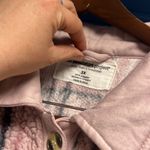 3X the sweatshirt project light pink grey plaid fluffy fleece jacket Photo 1