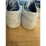 Tory Burch  Sport Ruffle Sneakers 9.5 White Navy‎ Calf Leather Lace Up Womens Photo 3