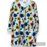 Dessau by womens sz XL asymmetrically cut blouse hidden buttons one inset pocket Blue Photo 0